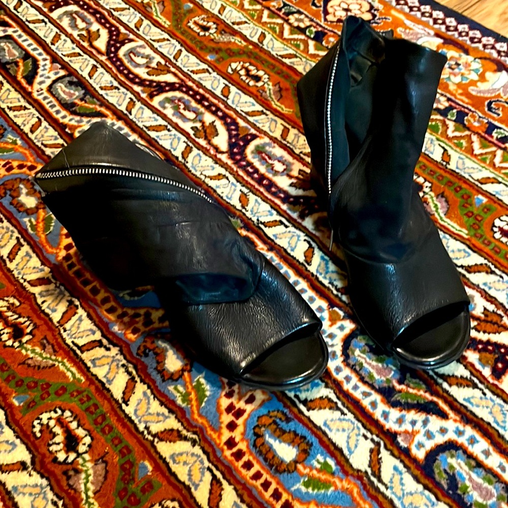 Comfy leather booties